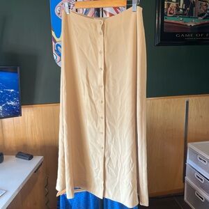 Jones New York Light Tan A-Line Skirt button down size 12